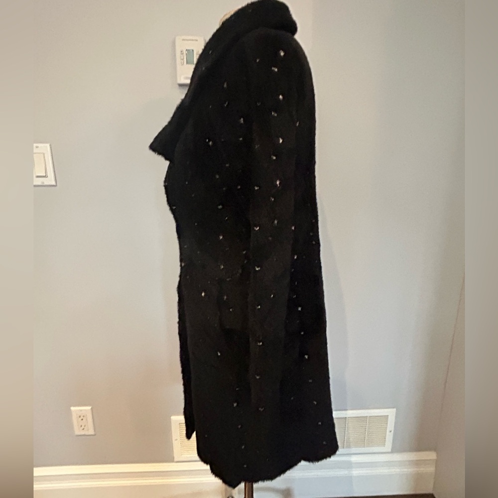 Pink Martini Black Double-Breasted Women's Coat - Picture 2 of 9